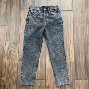 High Waisted Acid Wash Jeans